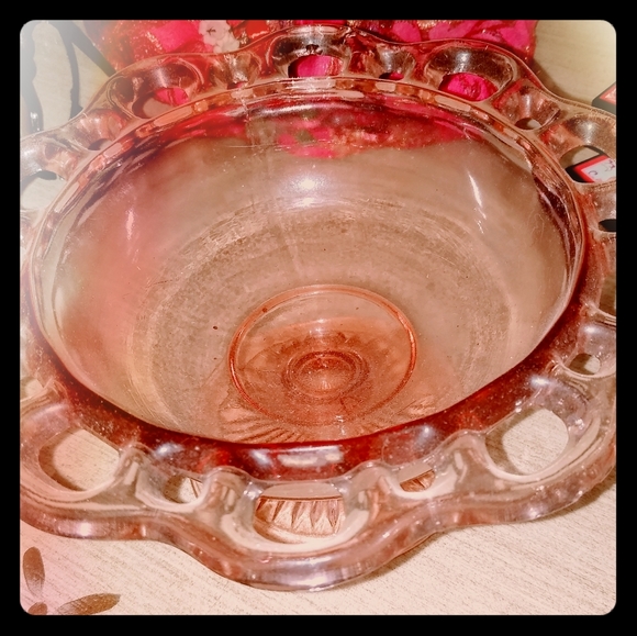 Antique Pink Depression glass - Picture 1 of 4